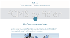 Desktop Screenshot of fidion.de